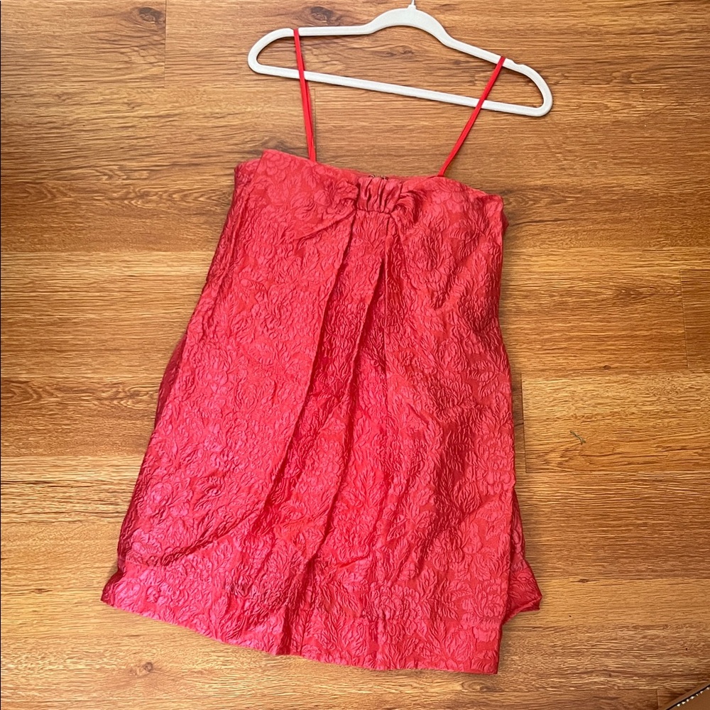 BCBGMaxAzria Coral-Red Sleeveless Dress